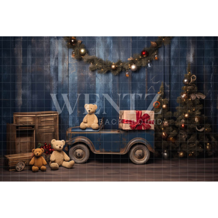 Fabric Photography Background Christmas Toys / Backdrop 4724