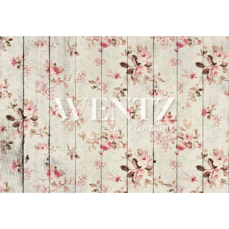 Fabric Photography Background Wood Floral / Backdrop 47