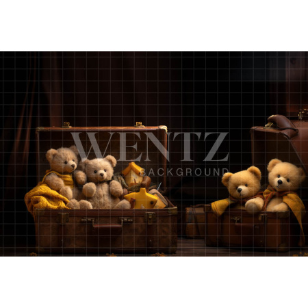 Fabric Photography Background Teddy Bears / Backdrop 4813