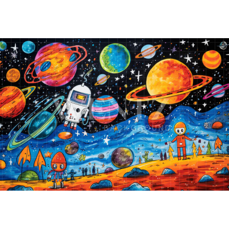 Fabric Photography Background Astronaut / Backdrop 4815