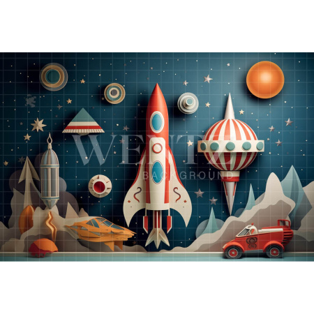Fabric Photography Background Rocket / Backdrop 4820