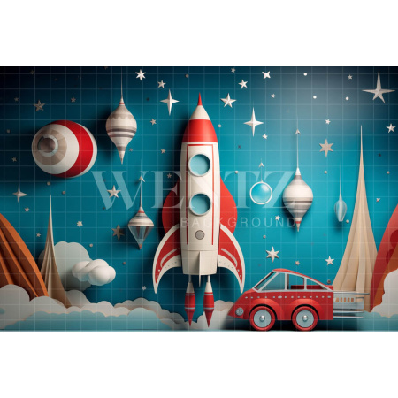 Fabric Photography Background Rocket / Backdrop 4821