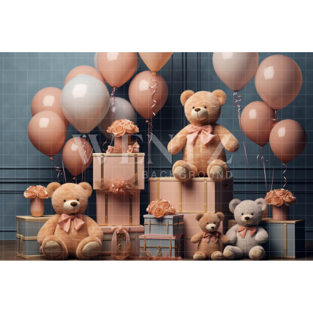 Fabric Photography Background Bear Party / Backdrop 4822