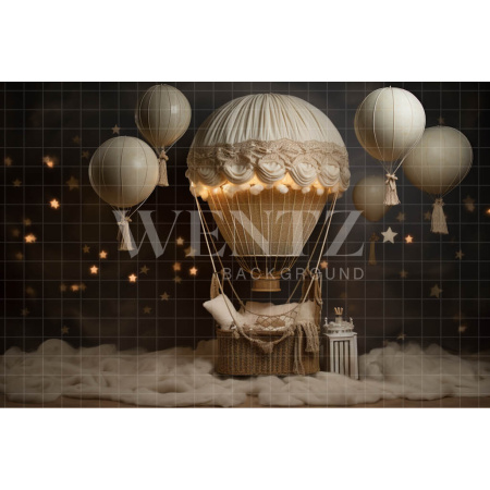 Fabric Photography Background Balloon in the Sky / Backdrop 4828
