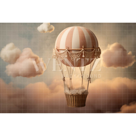 Fabric Photography Background Balloon in the Sky / Backdrop 4829