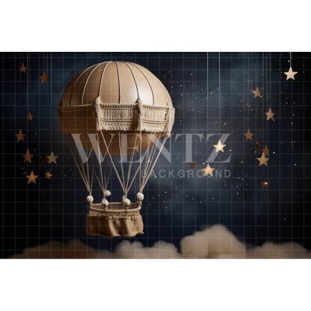Fabric Photography Background Balloon in the Sky / Backdrop 4830