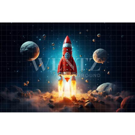 Fabric Photography Background Rocket / Backdrop 4831