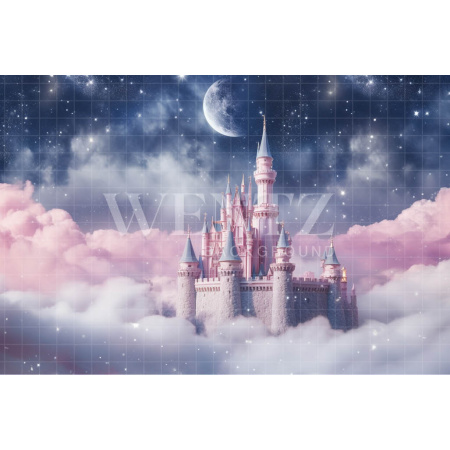 Fabric Photography Background Castle in the Clouds / Backdrop 4833