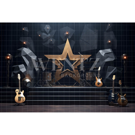 Fabric Photography Background Rock Concert / Backdrop 4852