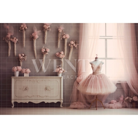 Fabric Photography Background Ballerinas Room / Backdrop 4889
