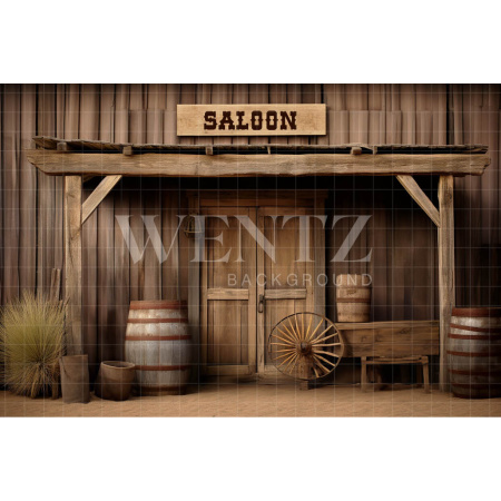 Photographic Background in Fabric Old West Hall / Backdrop 4926
