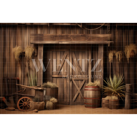 Fabric Photographic Background Rustic Door  / Background 4927