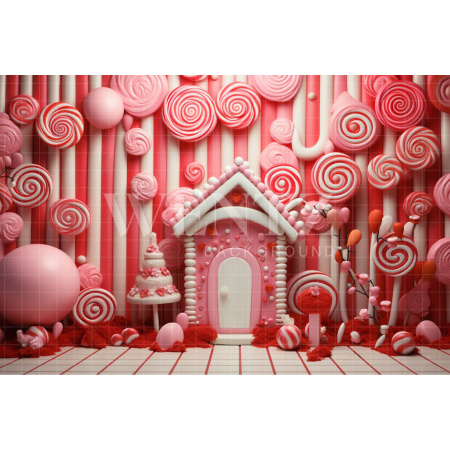 Photographic Background in Fabric Sweet House / Background 4938