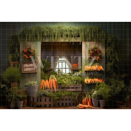 Fabric Photography Background Easter Carrot Stand / Backdrop 5201