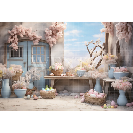 Fabric Photography Background Easter Scenery / Backdrop 5214