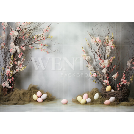 Photographic Background in Fabric Easter Scenery / Backdrop 5218