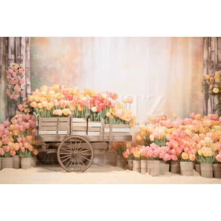 Fabric Photography Background Easter Scenery / Backdrop 5221
