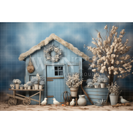 Fabric Photography Background Easter Scenery / Backdrop 5225