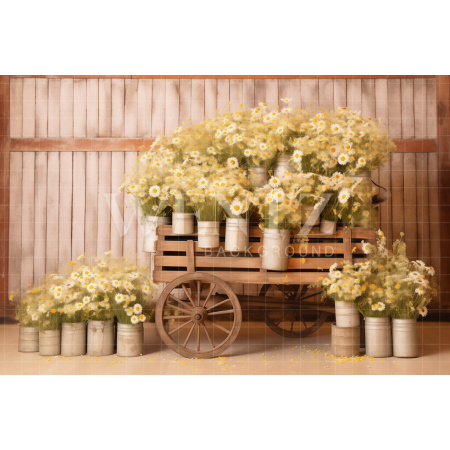 Fabric Photography Background Floral Easter Scenery / Backdrop 5229