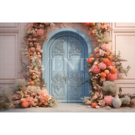 Fabric Photography Background Easter Scenery with Flowers / Backdrop 5288