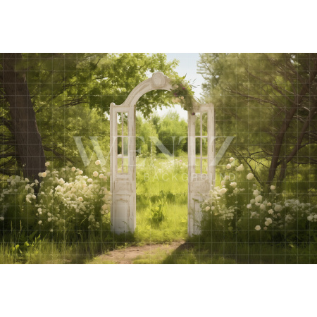 Fabric Photography Background Easter Scenery with Flowers / Backdrop 5290