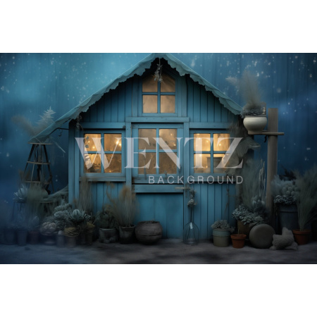 Fabric Photography Background Easter House / Backdrop 5414