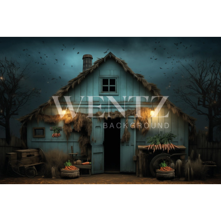 Fabric Photography Background Easter House / Backdrop 5432