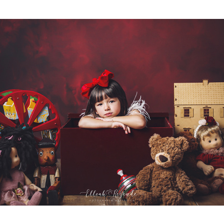 Fabric Photography Background Fine Art Red Texture / Backdrop 1874