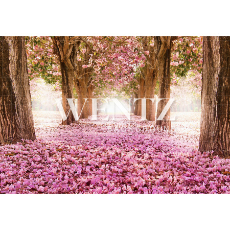 Fabric Photography Background Forest Flowered / Backdrop 742