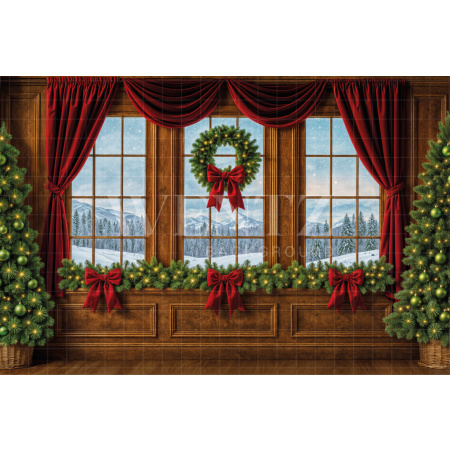 Fabric Photography Background Christmas / Backdrop 7553