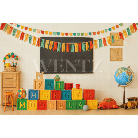 Fabric Photography Background ABC/ Backdrop 7630