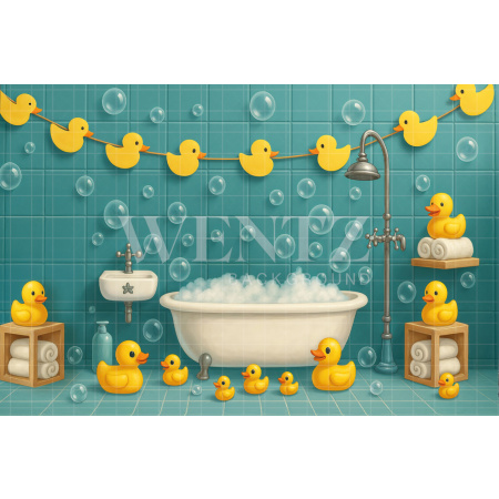 Fabric Photography Background Children's Day Bath Time / Backdrop 7780