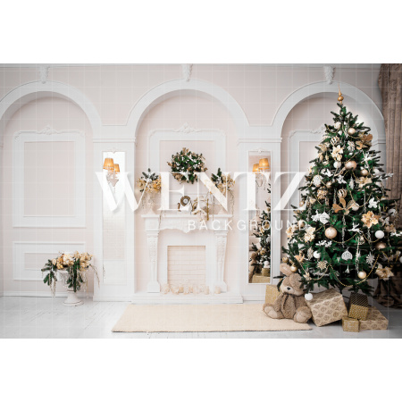 Fabric Photography Background Christmas Room / Backdrop 783