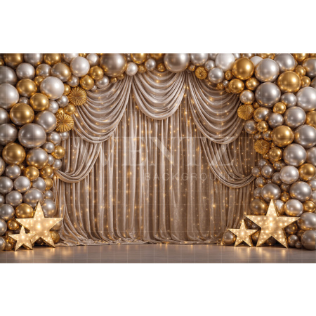 Fabric Photography Background Set with Curtains / Backdrop 7948