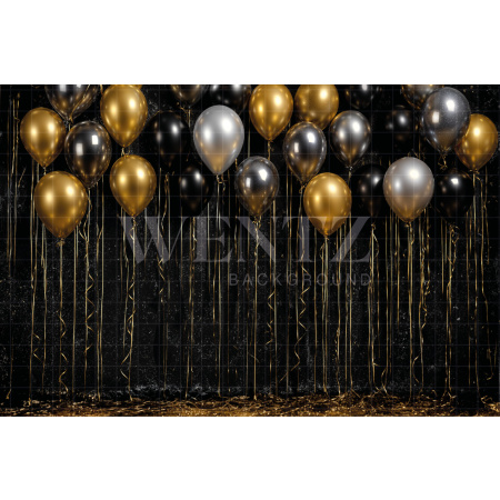 Fabric Photography Background Set with Balloons / Backdrop 7951