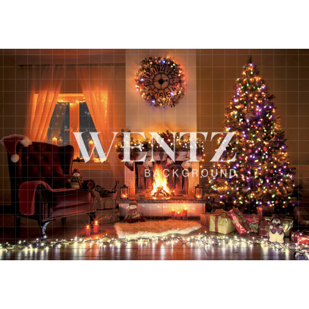 Fabric Photography Background Christmas Room / Backdrop 804