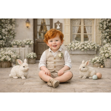 Fabric Photography Background Easter Facade / Backdrop 8065