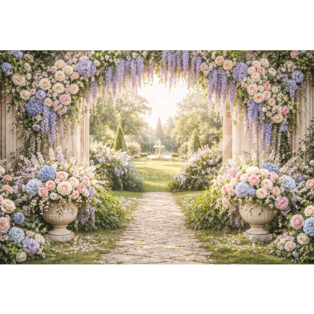 Fabric Photography Background Mother's Day Garden / Backdrop 8237