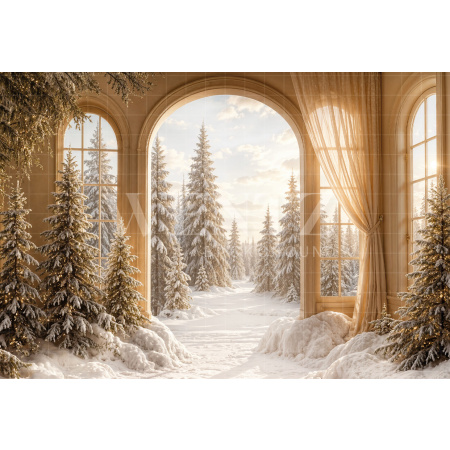 Fabric Photography Background Christmas / Backdrop 8554
