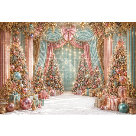 Fabric Photography Background Christmas / Backdrop 8555