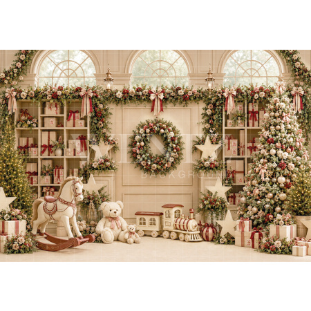 Fabric Photography Background Christmas / Backdrop 8862