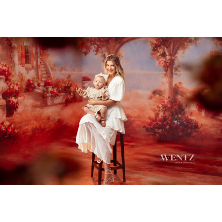 Fabric Photography Background Flowers Village / Backdrop CW47