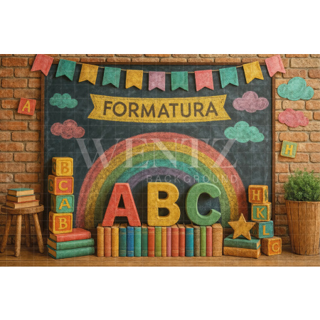 Fabric Photography Background ABC/ Backdrop 7598