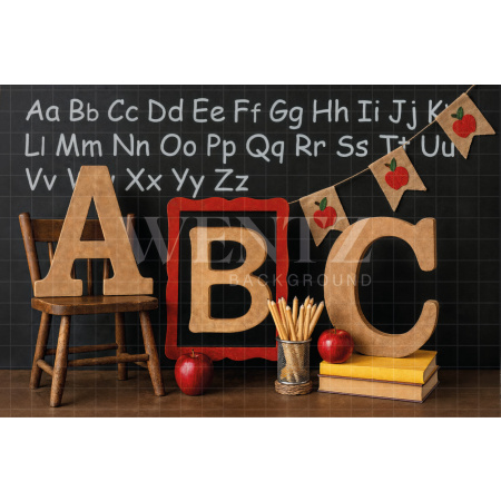 Fabric Photography Background ABC/ Backdrop 7600