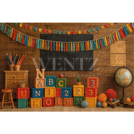 Fabric Photography Background ABC/ Backdrop 7631