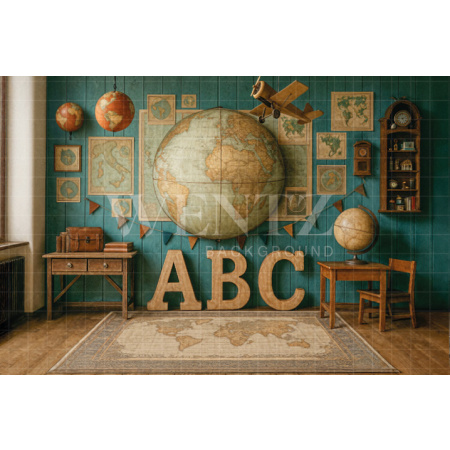 Fabric Photography Background ABC/ Backdrop 7861
