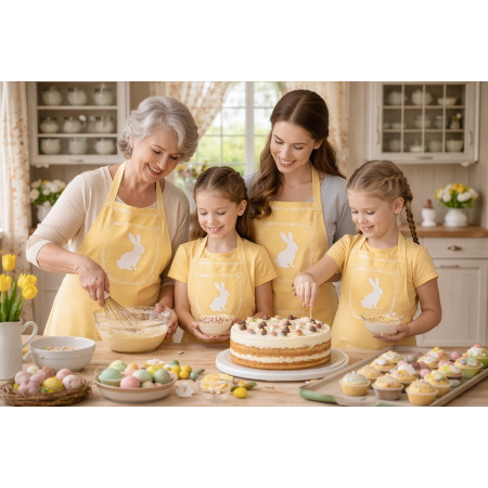 Kit 4 Family Aprons Easter / AW63