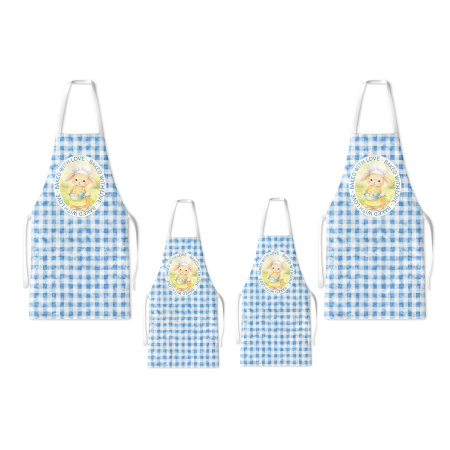 Kit 4 Family Aprons Easter / AW60