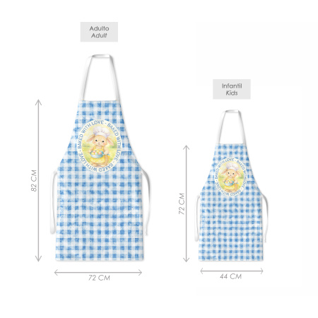 Kit 4 Family Aprons Easter / AW60