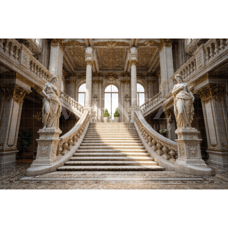 Fabric Photography Background White Staircase / Backdrop 3547